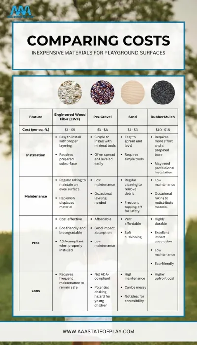 What Is The Cheapest Thing To Put Under A Playground Comparison