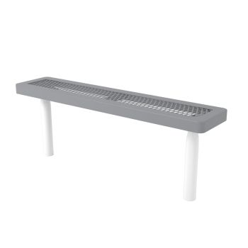 Metal outdoor outlet bench no back