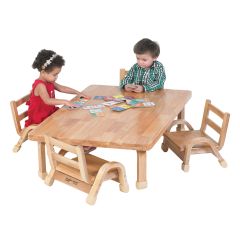 Infant Rectangular Wooden Table & Chairs Package