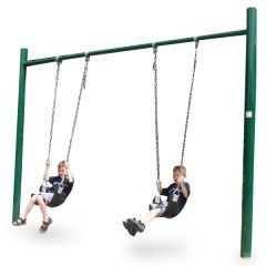 Single Post 2 Bay Swing  Commercial Playground Equipment